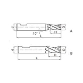 Solid carbide milling End mill long cutting edge High-performance machining EPM-2EL-W - Makotools Industrial Supply Tools for Metal Cutting